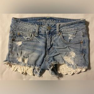 American Eagle Stretch Shortie Denim Shorts